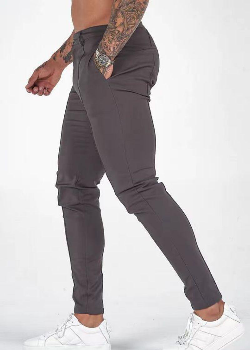 Vīriešu pieguļošas, taisnas bikses āra aktivitātēm