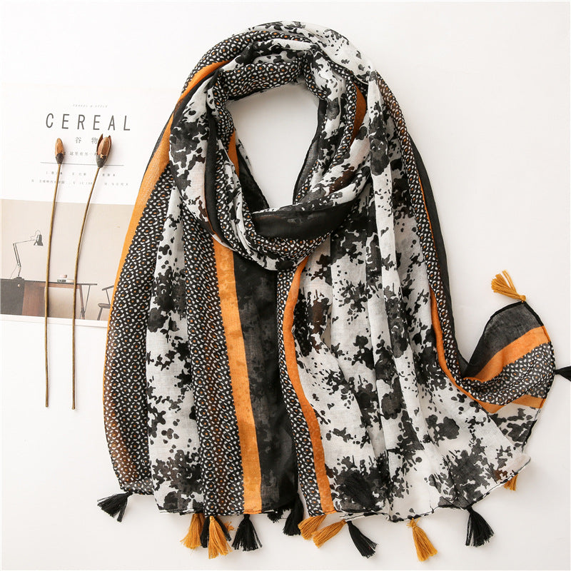 Vintāžas zīda stepēta šalle