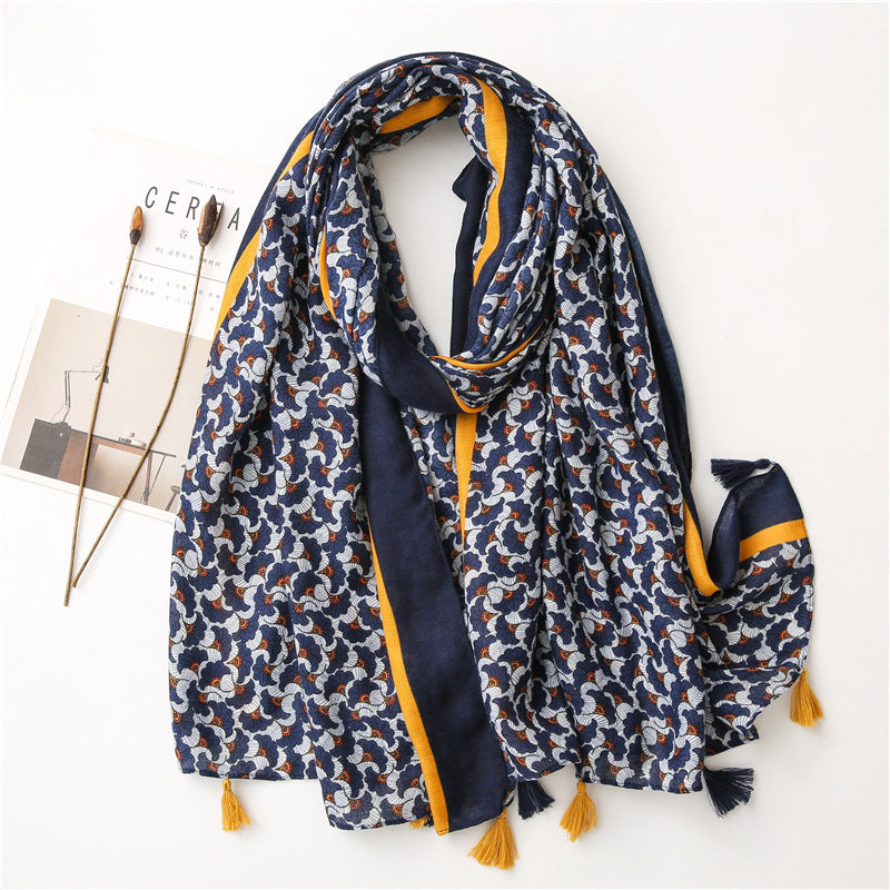 Vintāžas zīda stepēta šalle