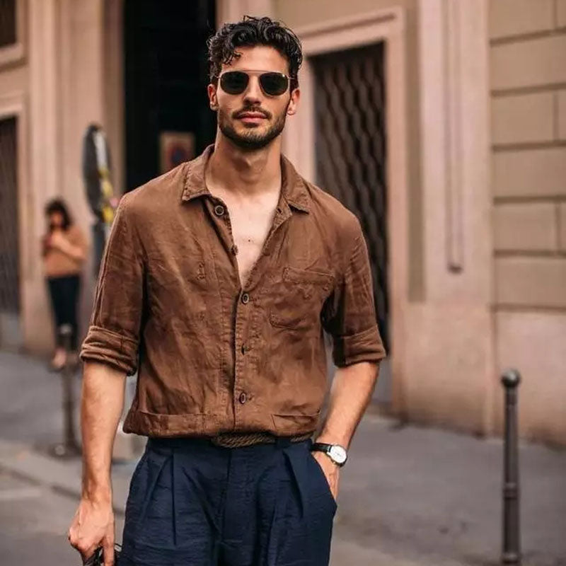 Vienkrāsains ikdienas pieguļošs krekls