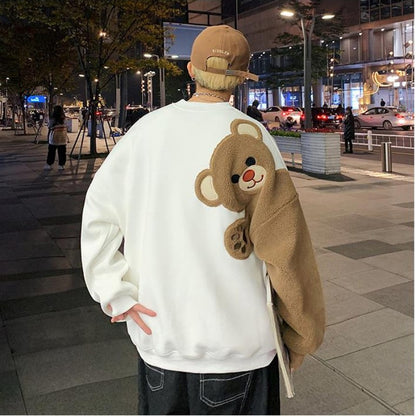 Brīvs džemperis ar flīsa oderi 