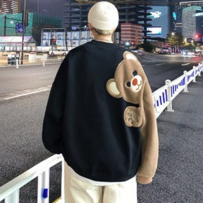 Brīvs džemperis ar flīsa oderi 