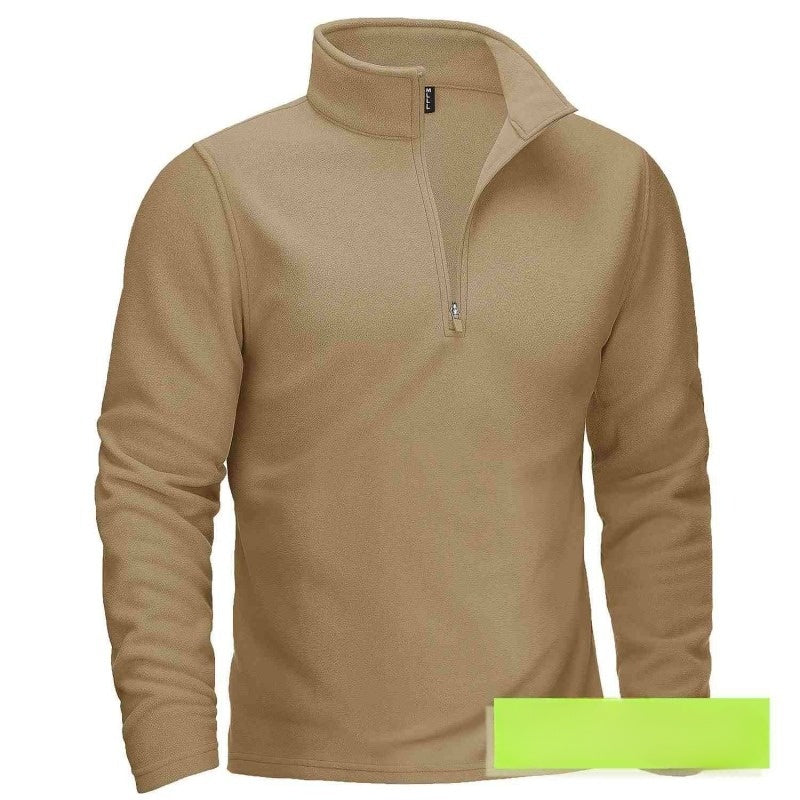 Džemperis ar rāvējslēdzēju un stāvapkakli 