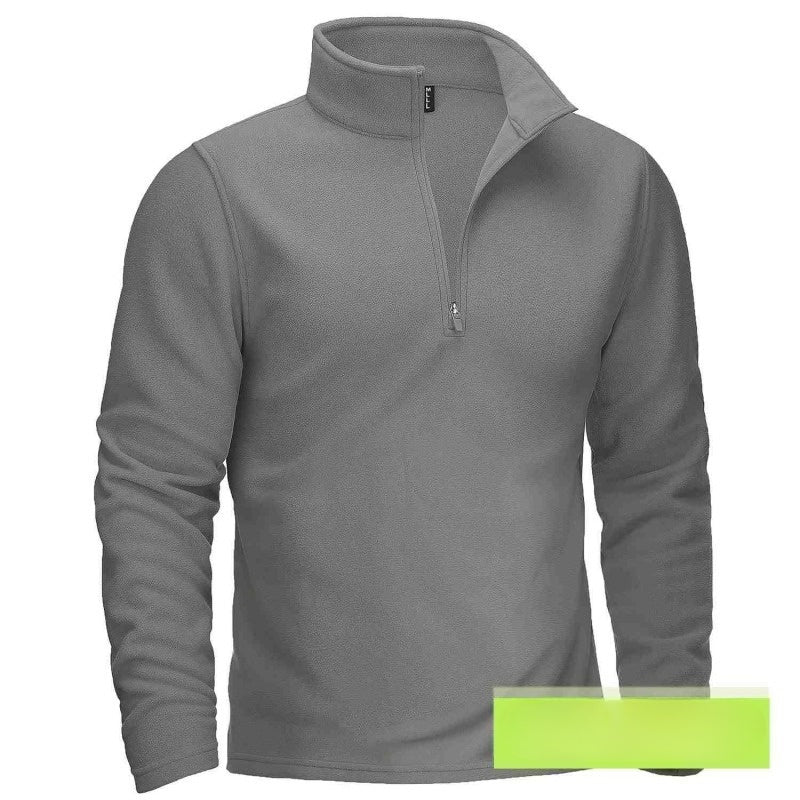 Džemperis ar rāvējslēdzēju un stāvapkakli 