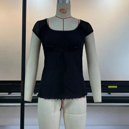 Tīkla mežģīņu krekls 