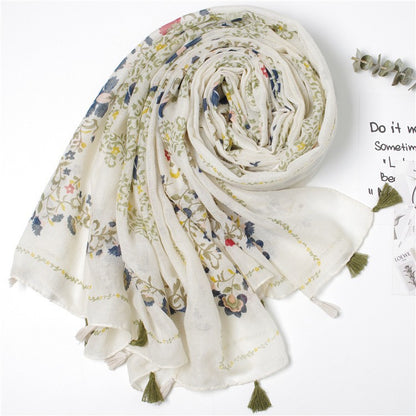 Vintāžas zīda stepēta šalle