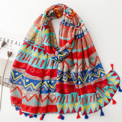 Vintāžas zīda stepēta šalle