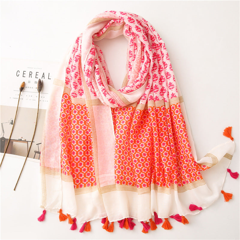 Vintāžas zīda stepēta šalle