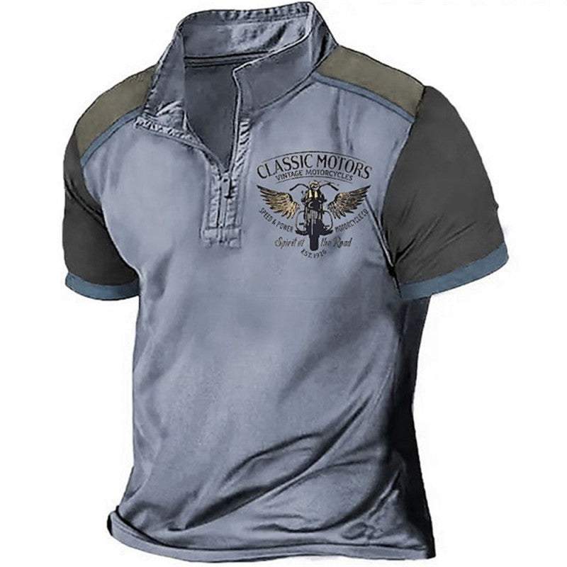 Vintage īsroku vīriešu polo krekls 