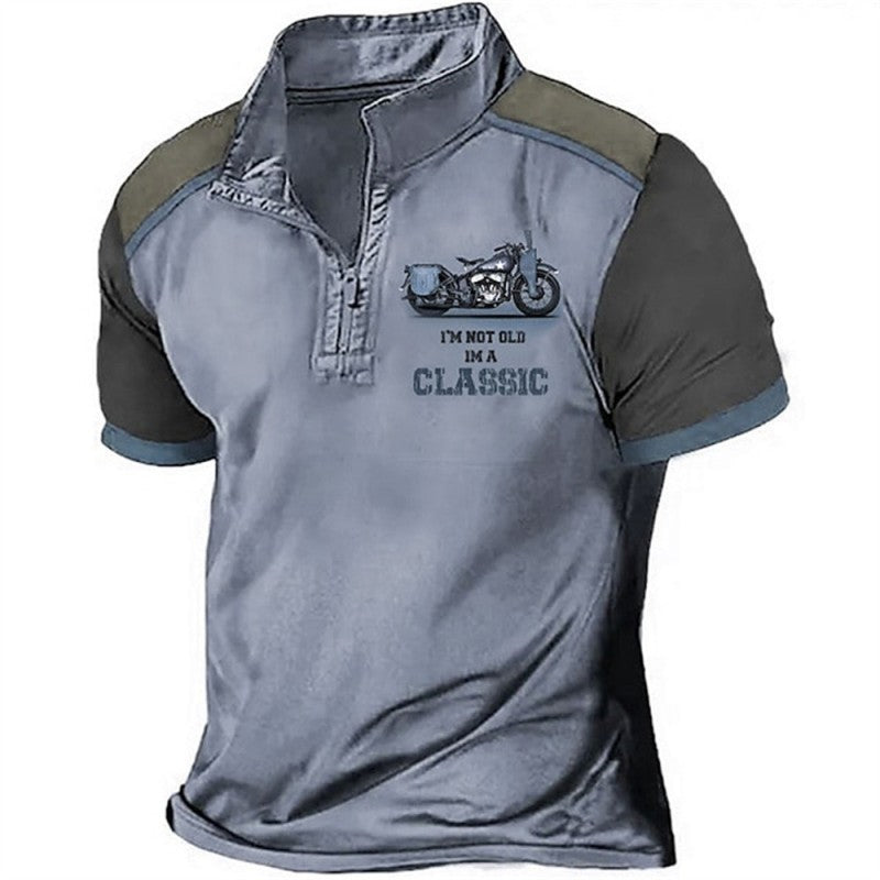 Vintage īsroku vīriešu polo krekls 