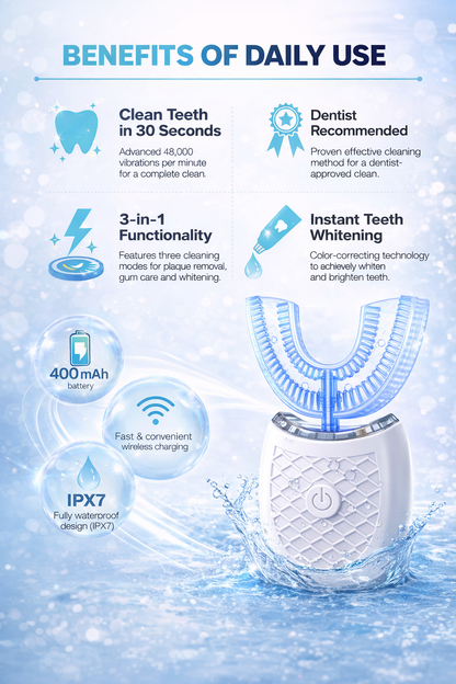 U-veida elektriskā zobu birste